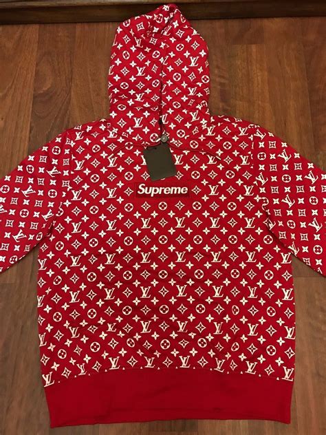 pull supreme lv|supreme louis vuitton hoodie.